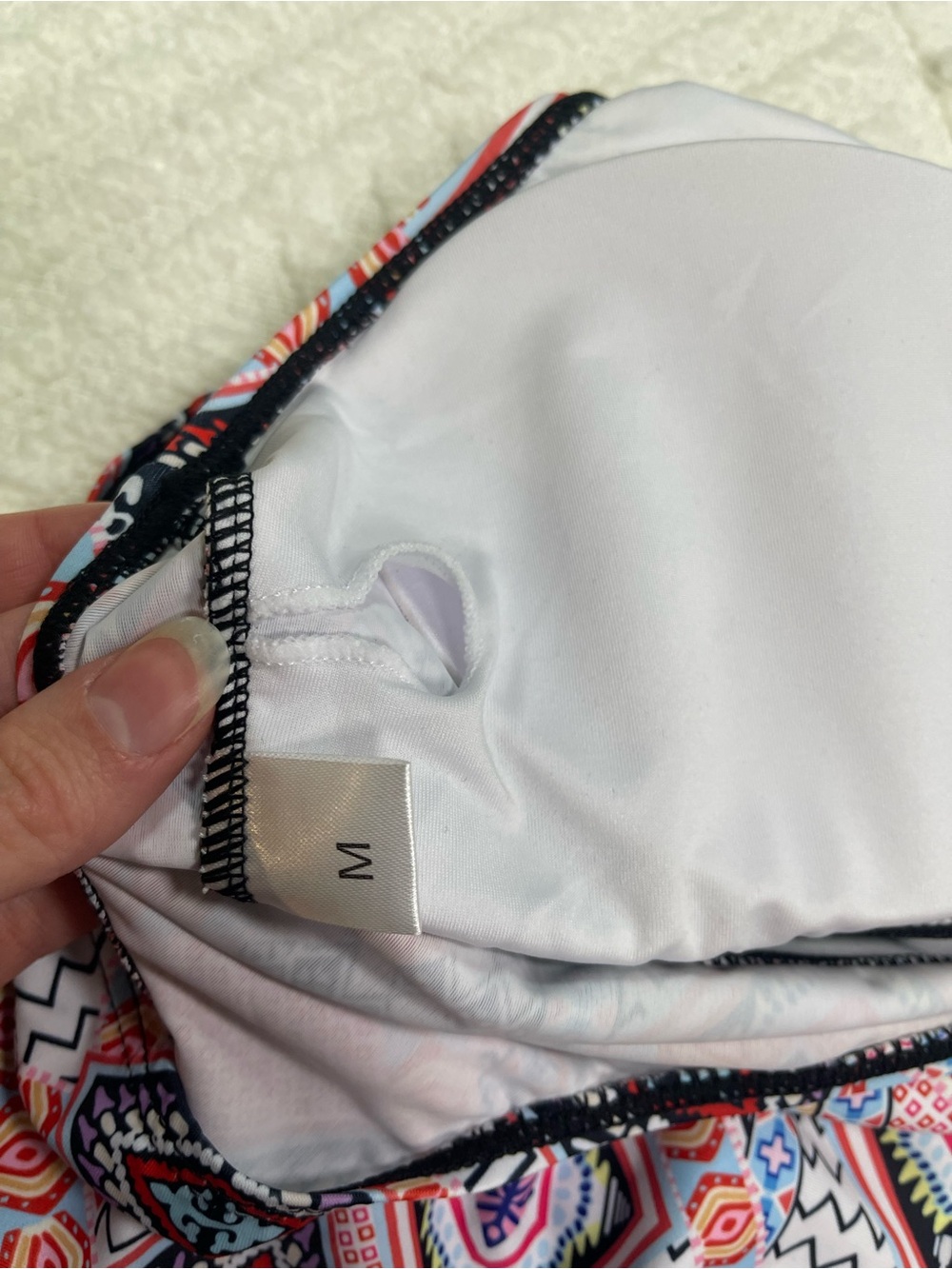 Patterned Swim Dress with Built in Shorts Size M - Picture 2 of 12